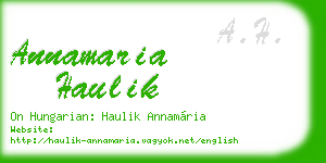 annamaria haulik business card